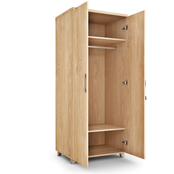 190 cm Geniş Çift Kişilik Elbise Dolabı